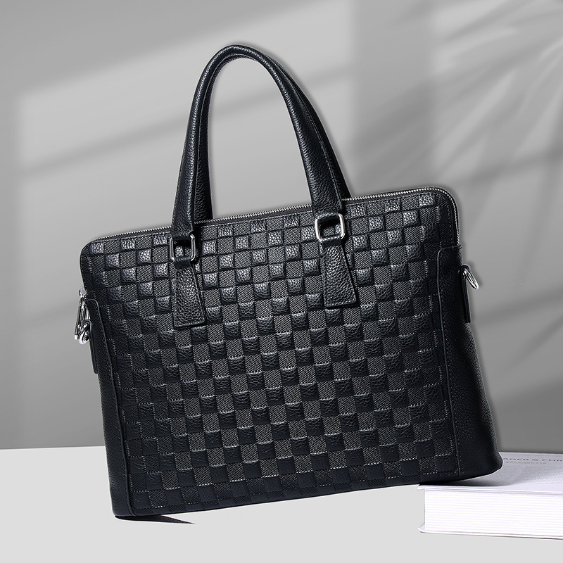 Genuine Leather Briefcase Men's Bag High-End First-Layer Cowhide Bag 16/ 7inch Computer Bag Waterproof Handbag Men's Business