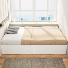 1.5米小户型实木床卧室气压储物床榻榻米落地床无床头地台床次卧