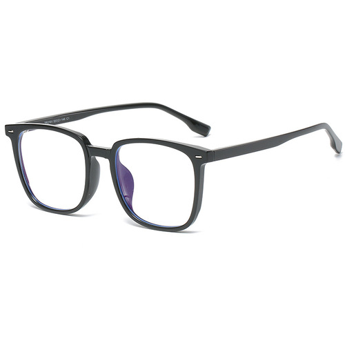 New black square frame ultra-light plastic steel glasses frame without makeup INS style Danyang myopia mirror memory frame anti-blue light