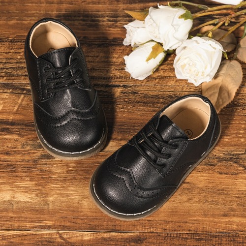 Boys' and Girls' Korean Style Block Casual Shoes, Dabao Shoes, Student Sports Sneakers, Comfortable Leather Shoes