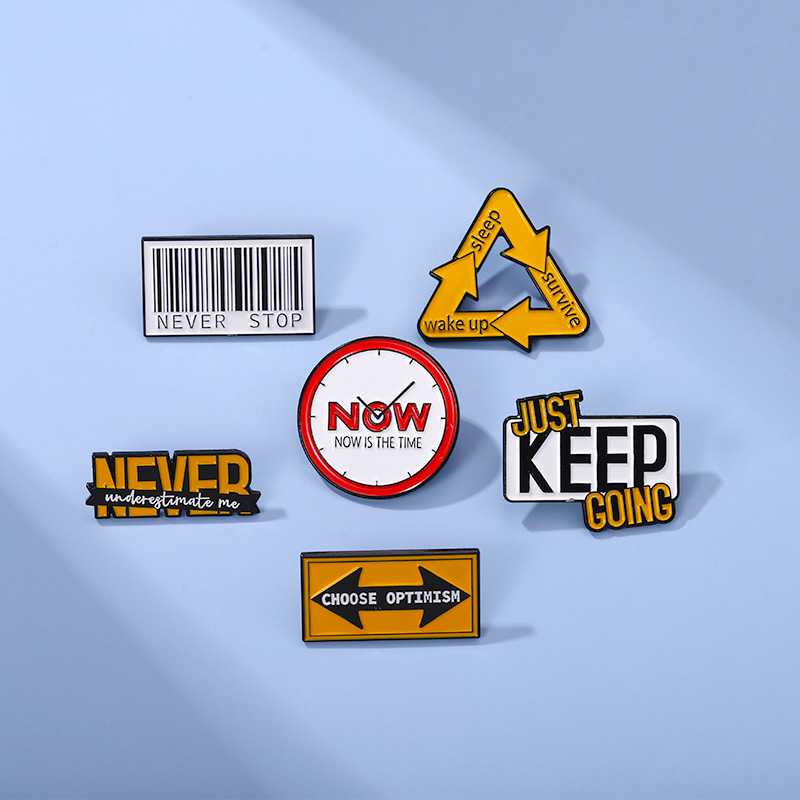 Novelty Style Enamel, Enamel Craft Novelty Pin Bag Cartoon Letter Alloy Enamel Unisex Brooches