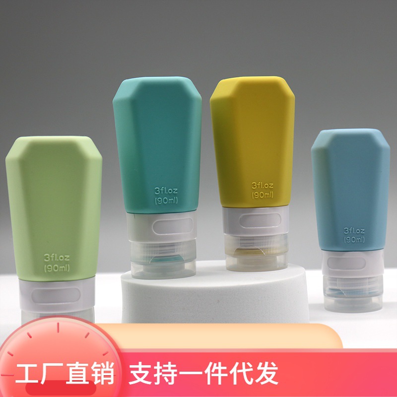 方形硅胶旅行分装瓶套装洗发水分装小瓶化妆品分装收纳小样瓶套装