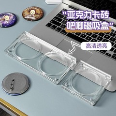 収納箱アクリルマグネットバッジアニメ周辺防塵防湿58/75mm円形保護展示