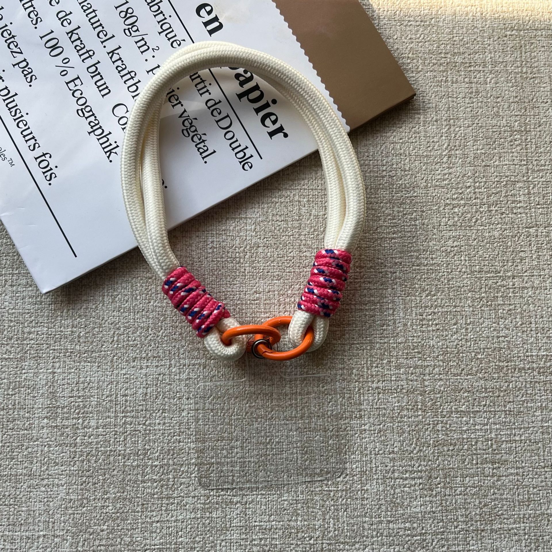 더블링 [팔찌 - 화이트, 로즈, 퍼플] + 투명 사각 스페이서