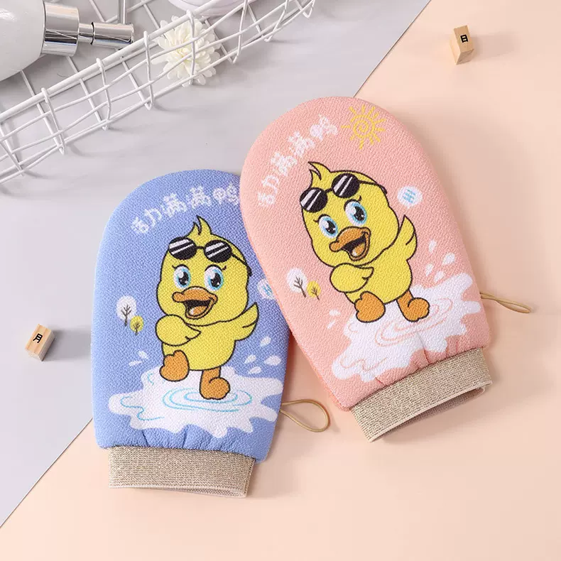 儿童无痛搓澡巾不伤皮肤卡搓澡手套通小黄鸭澡巾家用宝宝洗澡巾