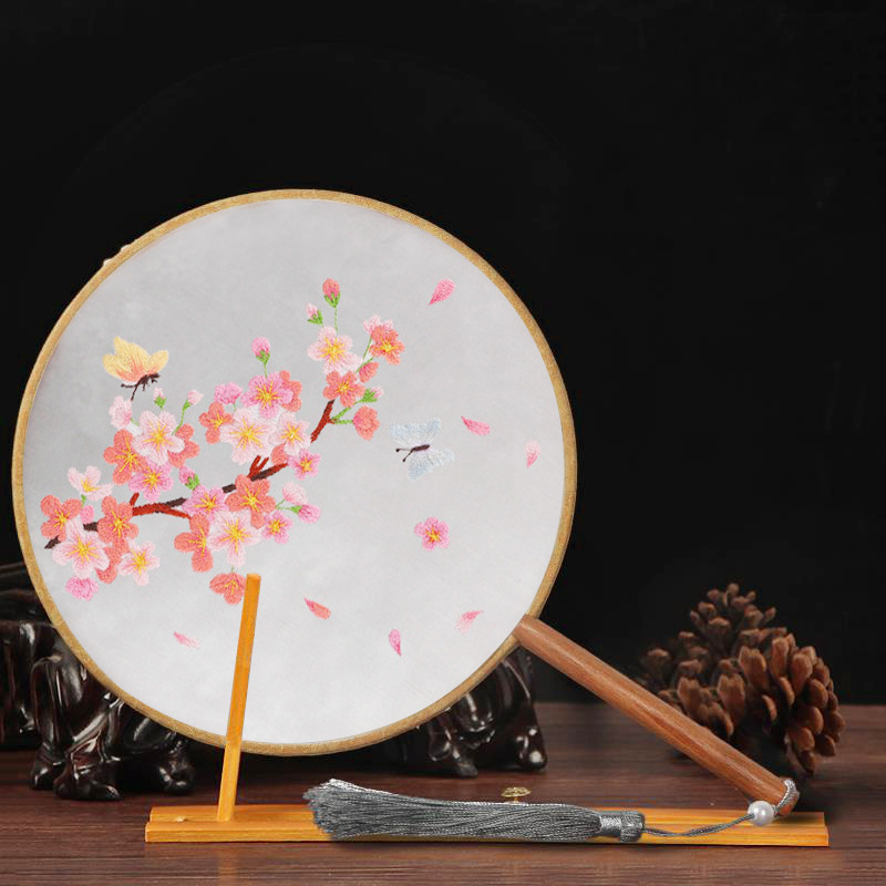 Bordado DIY hecho a mano fan bordado principiante material paquete antiguo cinta poke bordado Suzhou bordado regalo