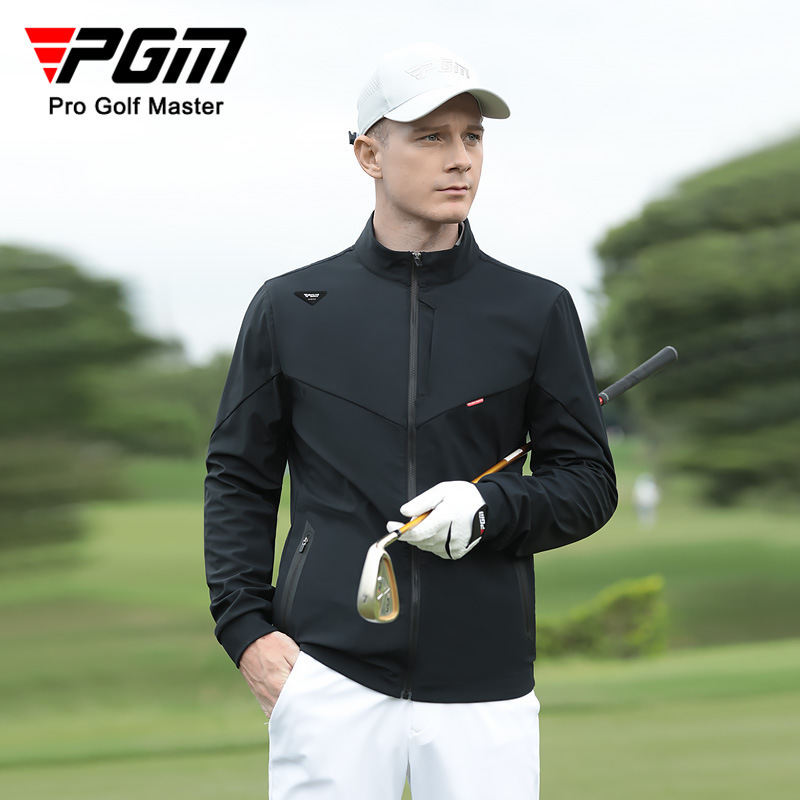 PGM golf trench coat men's zipper stand collar windproof rain-proof high elastic golf sports clothing men's clothing