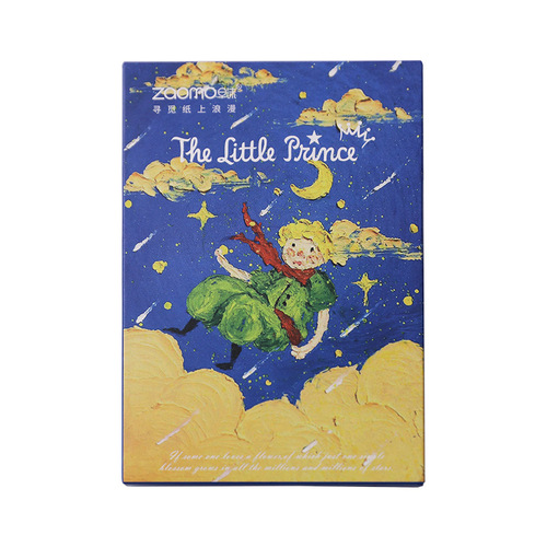 Early foam postcard, Little Prince oil pastel series, creative cartoon hand-painted handbook student gift, 30 pieces in