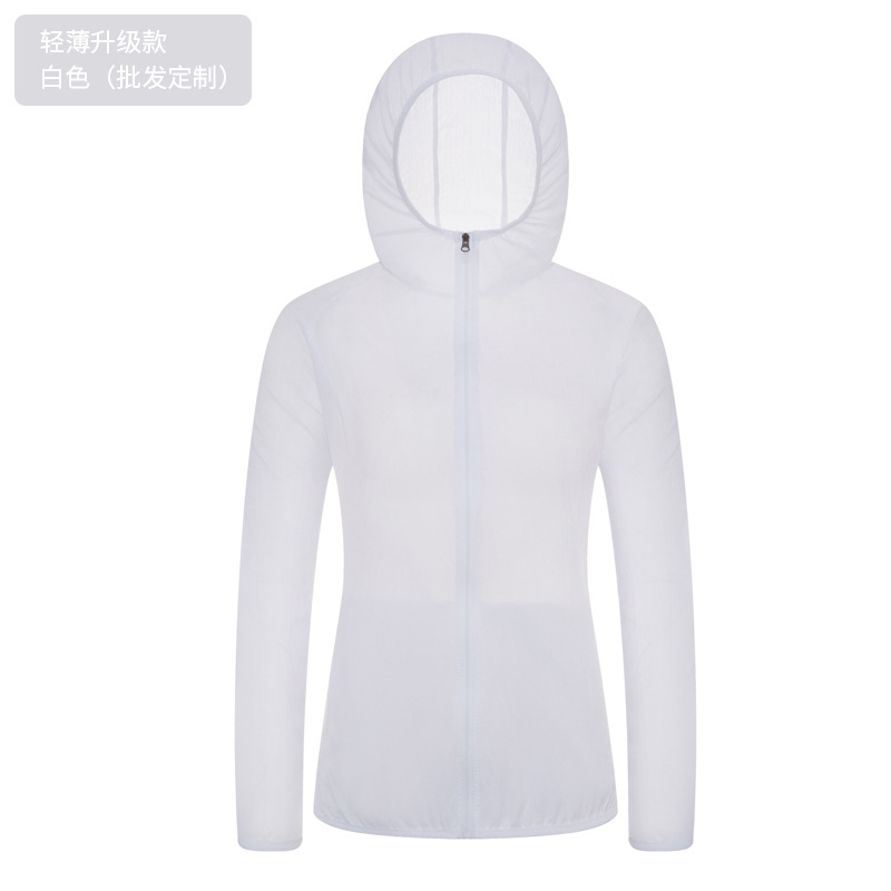 Ropa de protección solar de verano logotipo personalizado impresión deportiva abrigo ligero y delgado al aire libre ropa de piel masculina y femenina ropa de grupo personalizada image 7