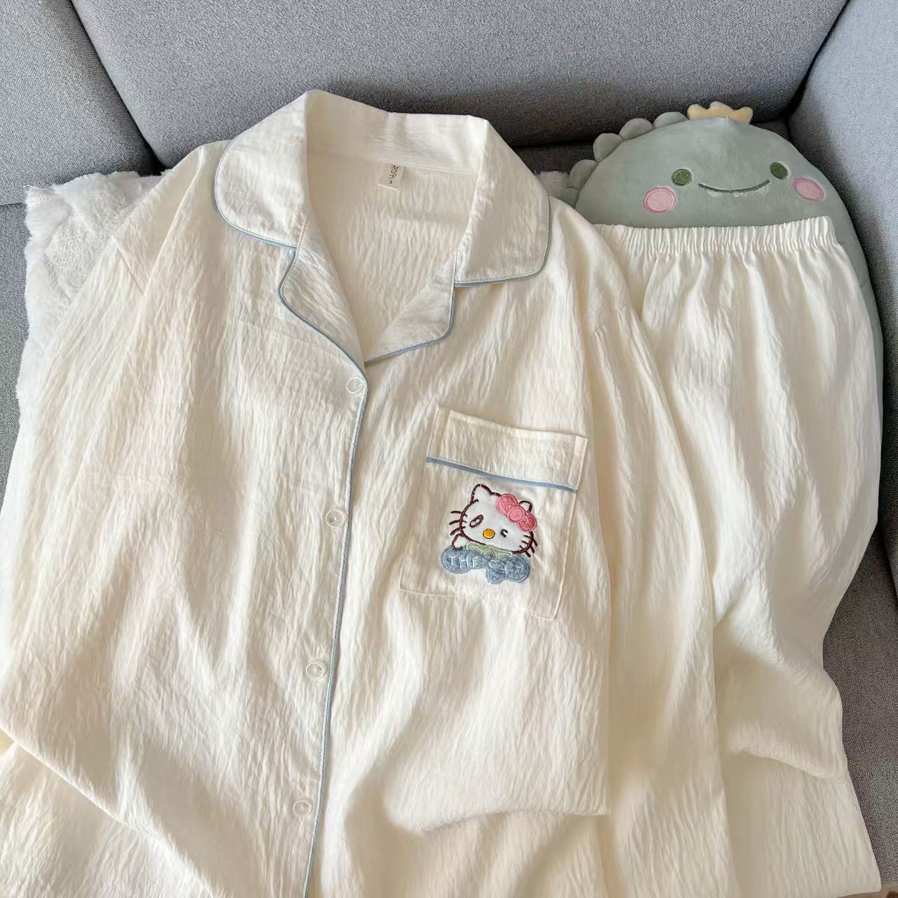 外国貿易クロスボーダー卸売クラウドコットン長袖ズボン 120 グラムパジャマ女性のための Xiaoxin 外で着用できるラペルカーディガンホーム服