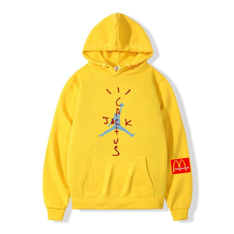 Fashionable Travis Scott Cactus Jack Jordan Print Men's Casual Hip-Hop Sweatshirt Hoodie Fashionable Travis Scott Cactus Jack Jordan Print Men's Casual Hip-Hop Sweatshirt Hoodie