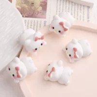 Мультфильм diy смола аксессуары ювелирные изделия матовая вечеринка кошачий крем клеевой заколки для волос чехол для телефона обувь брелок подвеска