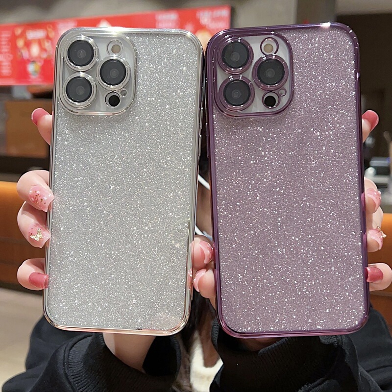 Suitable for iPhone 17 Phone Case, Apple 16/15 Electroplated Full-Cover 14Promax Anti-Drop Protective Case, Ins Shockproof