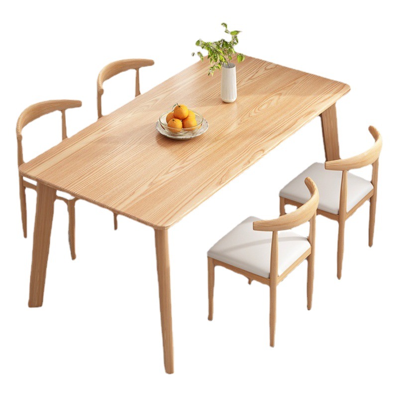 Nordic mesa de comedor casa pequeño apartamento moderno minimalista casa de alquiler rectangular mesa de comedor comercial mesa de comedor y silla combinación