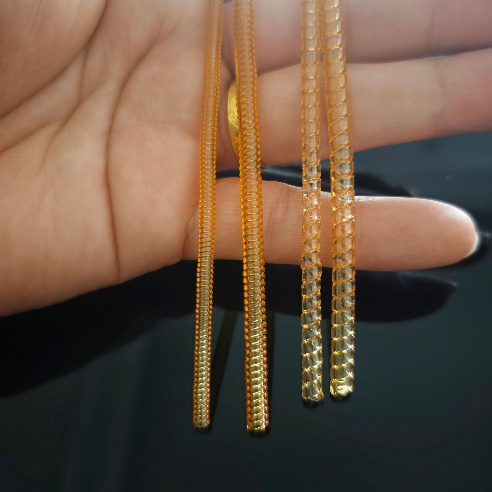 隐形戒指调节器 金色透明弹簧电话圈通用透明绕圈线圈亚马逊热销