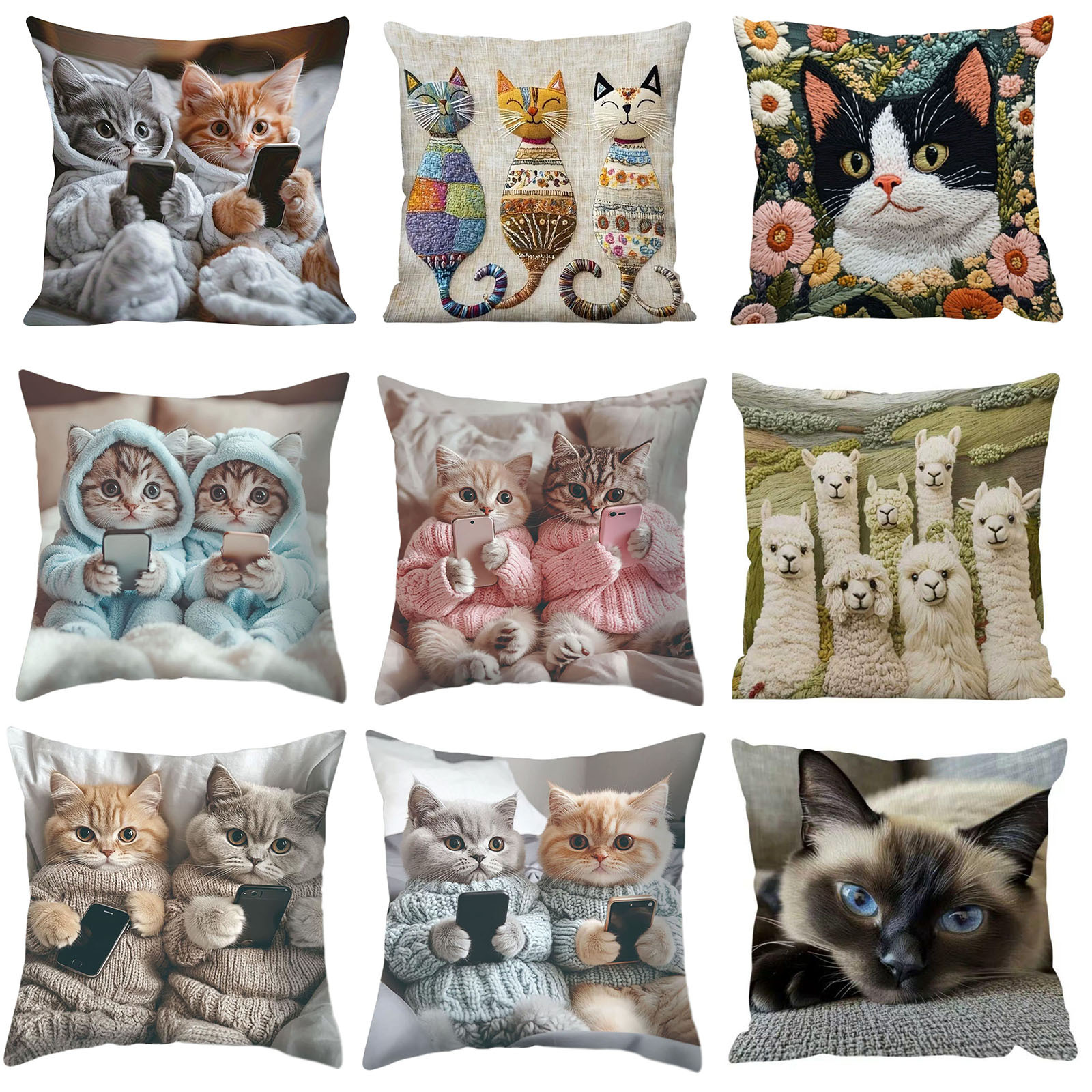 Explosiones transfronterizas bonitas y interesantes animales al aire libre impermeables almohada para jugar con teléfonos móviles para decorar la fiesta de gatos y gatos en la sala de estar sofá almohada
