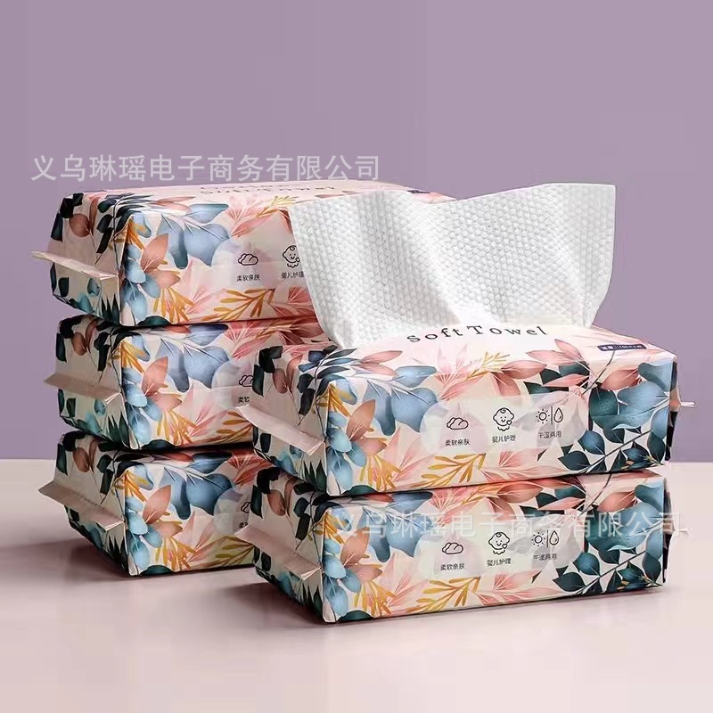 Disposable Wash Face Towel Wet and Dry Cotton Soft Towel Mother and Child Wipe Face Towel Beauty Makeup Remover Student Cleansing Towel Wholesale