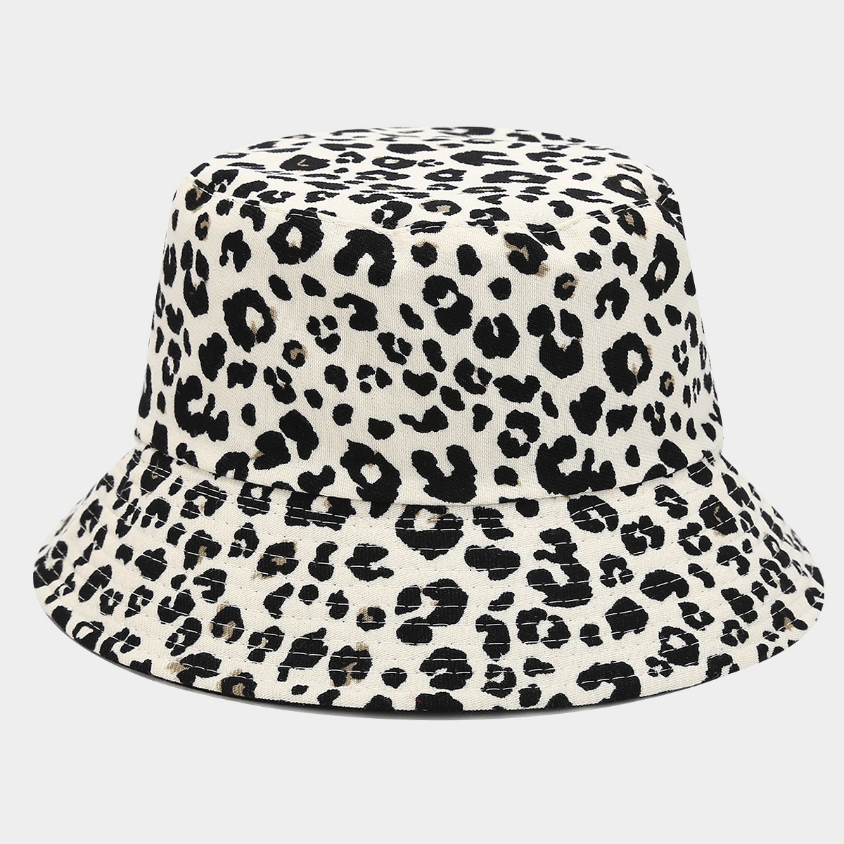 Comercio exterior nuevo retro leopardo meleece sombrero para mostrar la cara de una pequeña dama otoño y invierno al aire libre sombrero de pescador de sombra solar