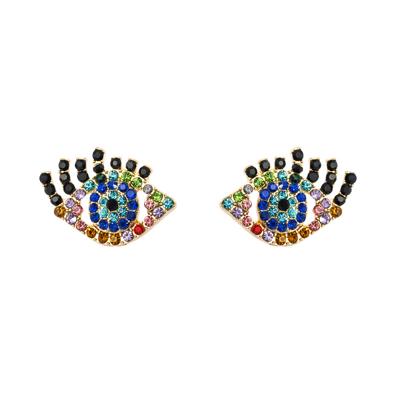Retro Devilu0027s Eye Stud Earrings