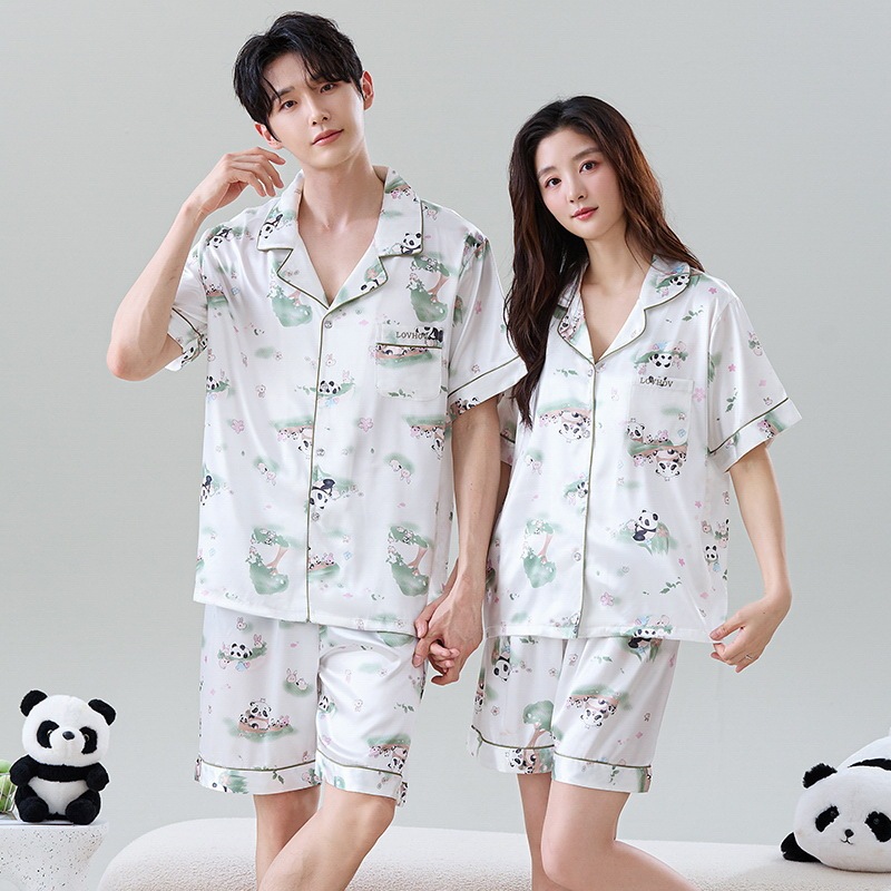 Couple Pajamas, Summer Short-Sleeved Shorts Set, Valentine's Day Birthday Gift for Boyfriend and Girlfriend, Gift Box, Home Clothes