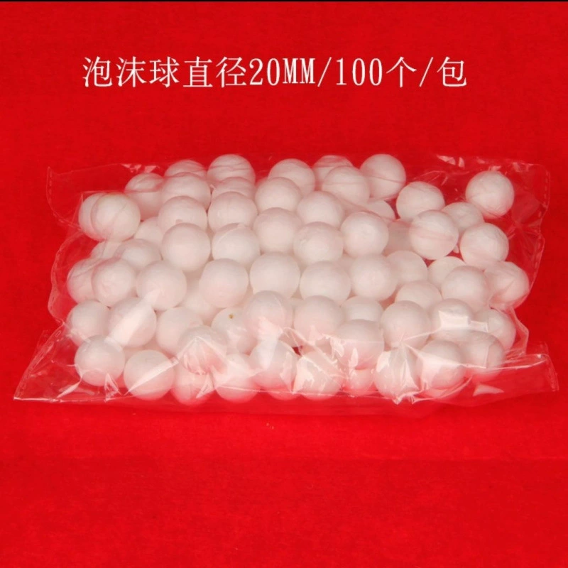 White round styrofoam ball from foam, small particles, DIY