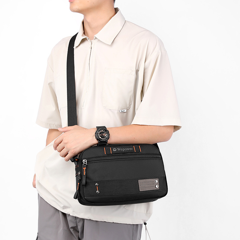 WEPOWER nuevo bolso de hombro multicapa impermeable, bolso de hombre, bolso de viaje ligero y casual, bolso de hombro para hombre