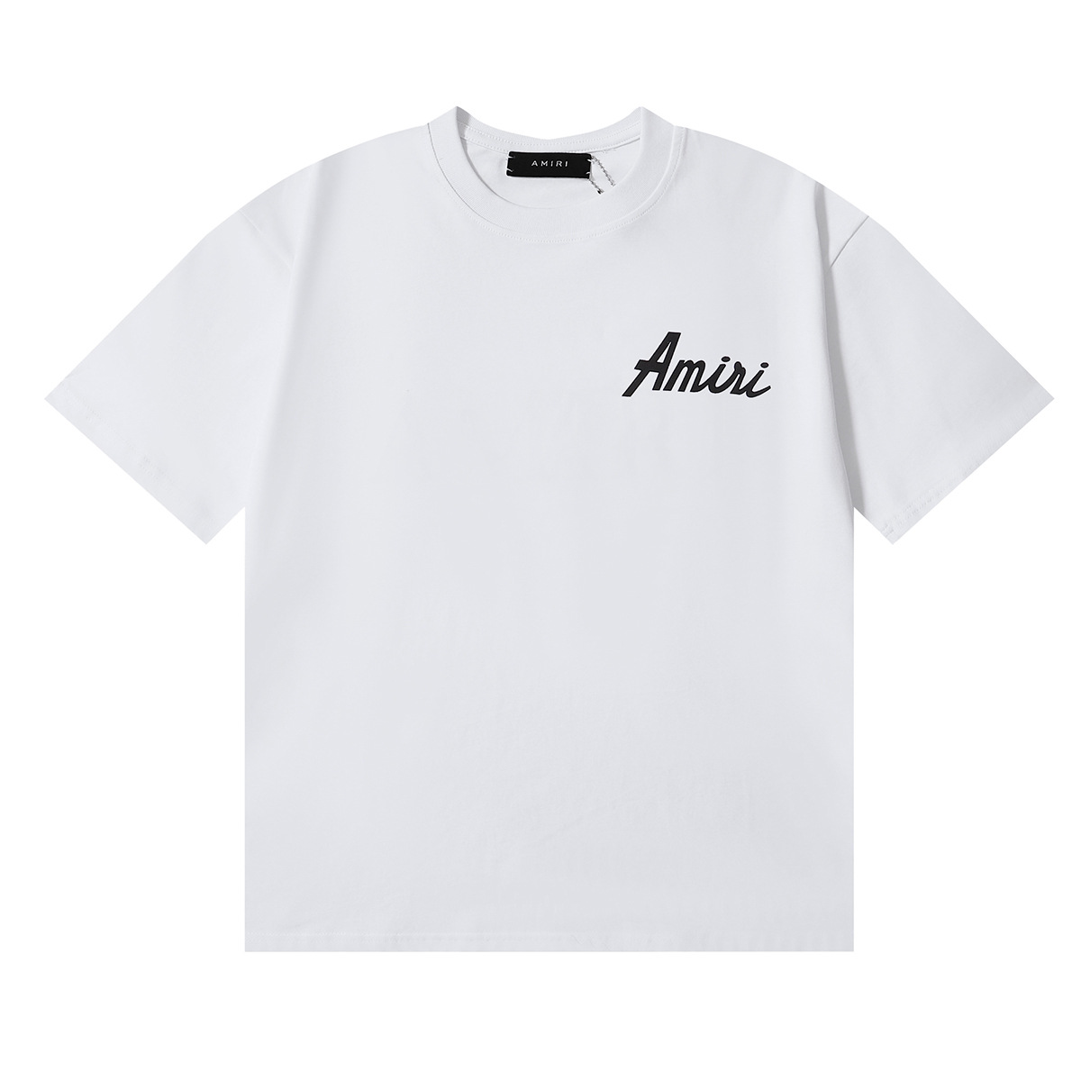 Amiri versión alta de verano nuevo estilo AMIRI clásico básico letra simple LOGO hombre y mujer suelta corta