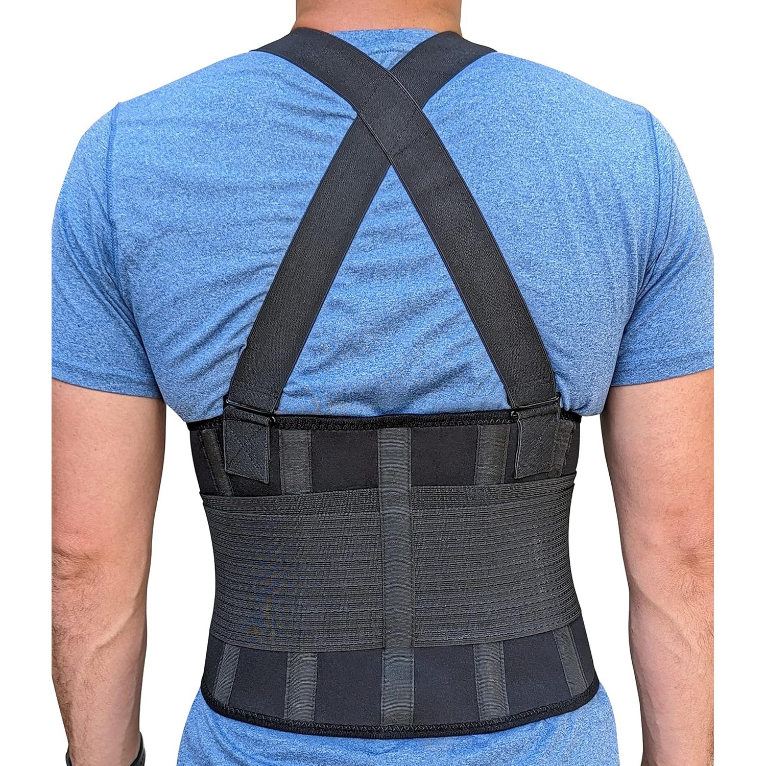 Faja de Soporte Lumbar con Tirantes de Lana, Ajustable, Con Soporte, para Trabajo Pesado