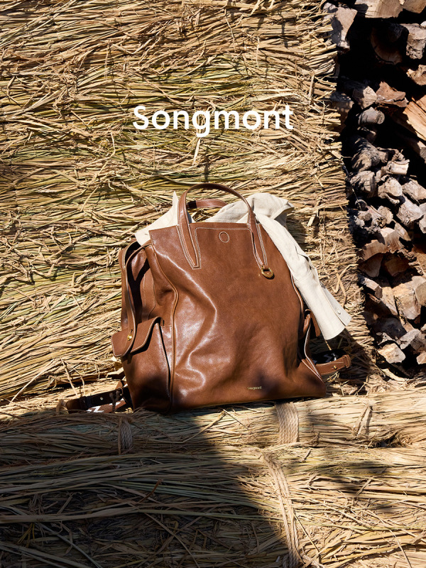 【ジャン・チーミンと同じスタイル】Songmont 山下裕松 トラッキング スモール バックパック 植物タンニンなめしレザー 14inch コンピューターバッグ|undefined