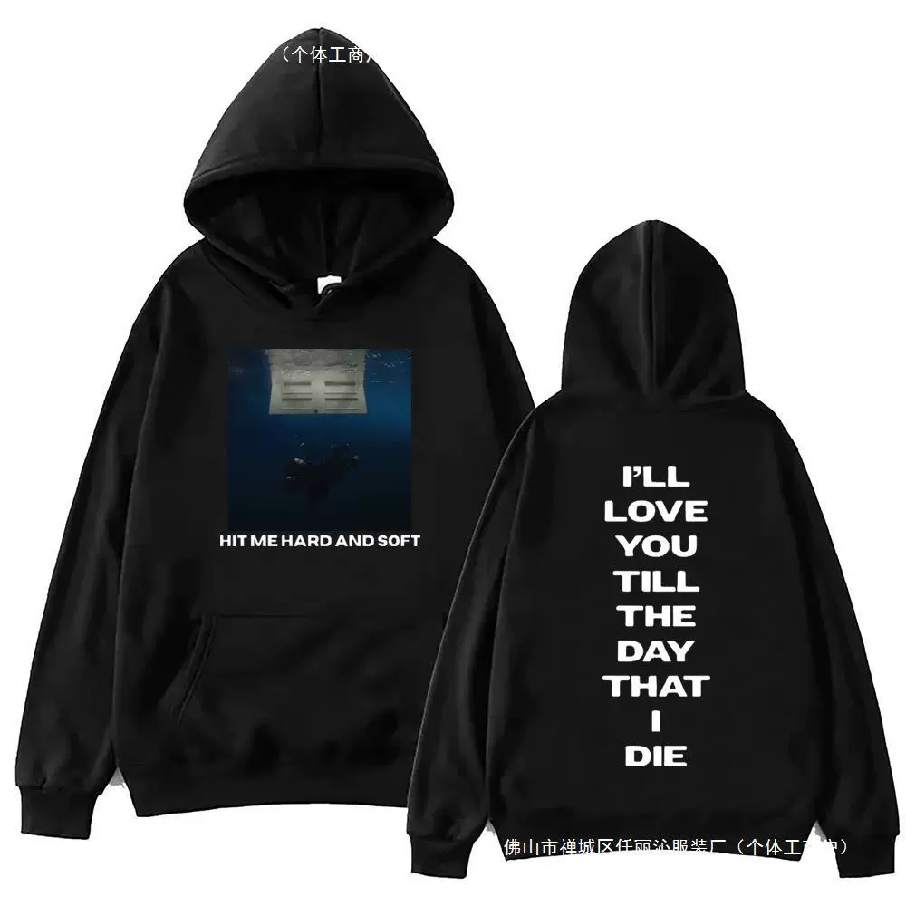 Худи на тур Billie Hit Me Hard and Soft 2025 Tour Harajuku Hip H