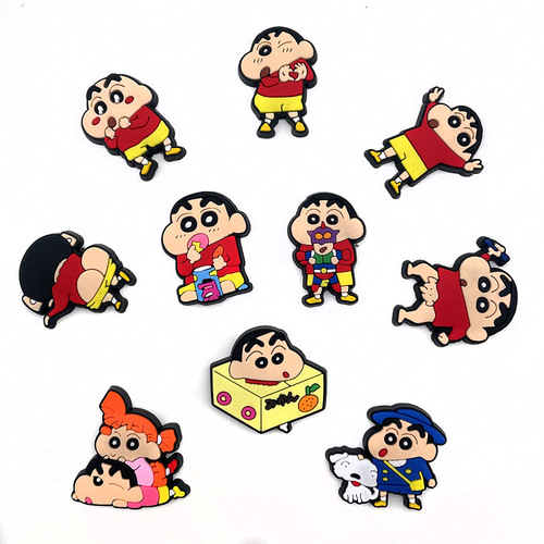 Crayon Shin-chan Shoe Flower New Animation Removable Croc Shoes Shoe Flower Shoe Buckle Accessories Garden Shoes Decorative Croc