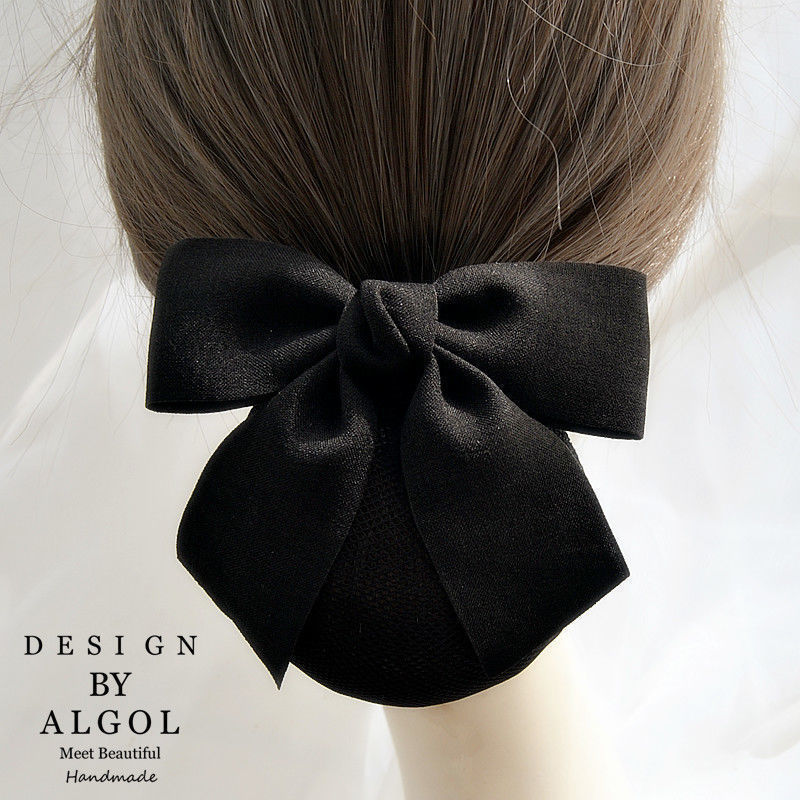 꼬리가 있는 면 및 리넨 - 검정색 - 미세한 메쉬