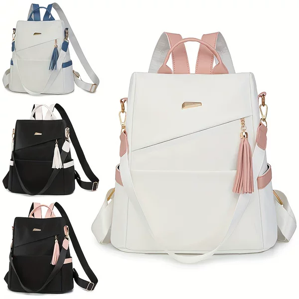 Women's Anti-Theft Backpack 2025 New Fashion Soft Leather Dual-Purpose Large Capacity Travel Backpack Lightweight Commuting School Bag