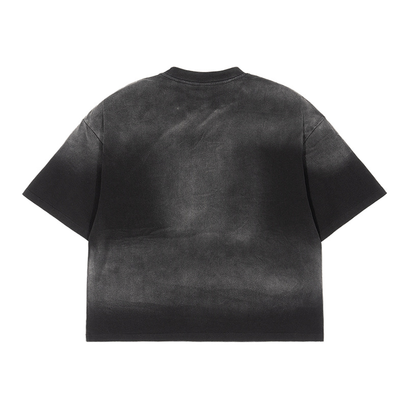 ETAI ropa de hombre de verano pesada pulverización de caballo corto ancho tipo de camiseta de estilo Boxy Fit estilo de hombre de manga corta T