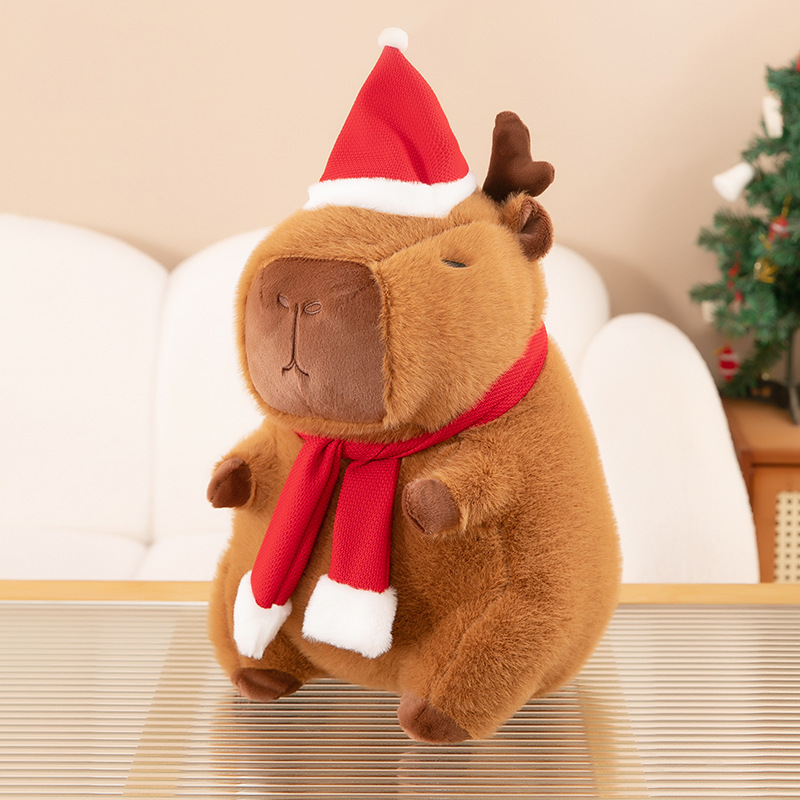 国境を越えたかわいいインターネット有名人のホットスタイルクリスマスカピバラぬいぐるみクリスマス人形子供の誕生日プレゼント卸売|undefined