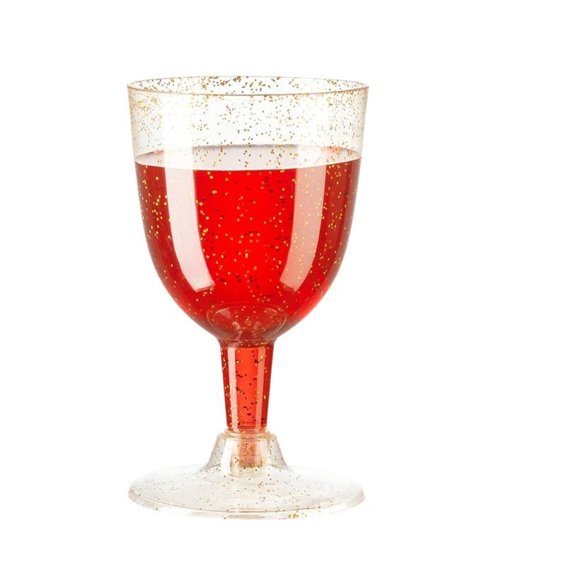 transparent disposable wineglass