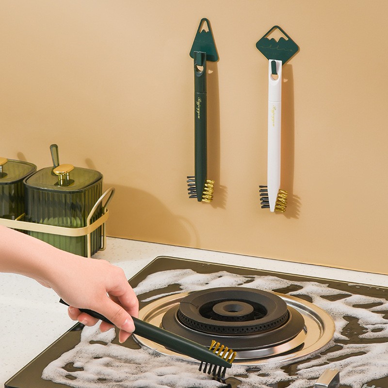 Gas Stove Cleaning Brush Kitchen Supplies Range Hood Stove Cleaning Tool Steel Wire Gap Multi-Functional Cleaning Brush