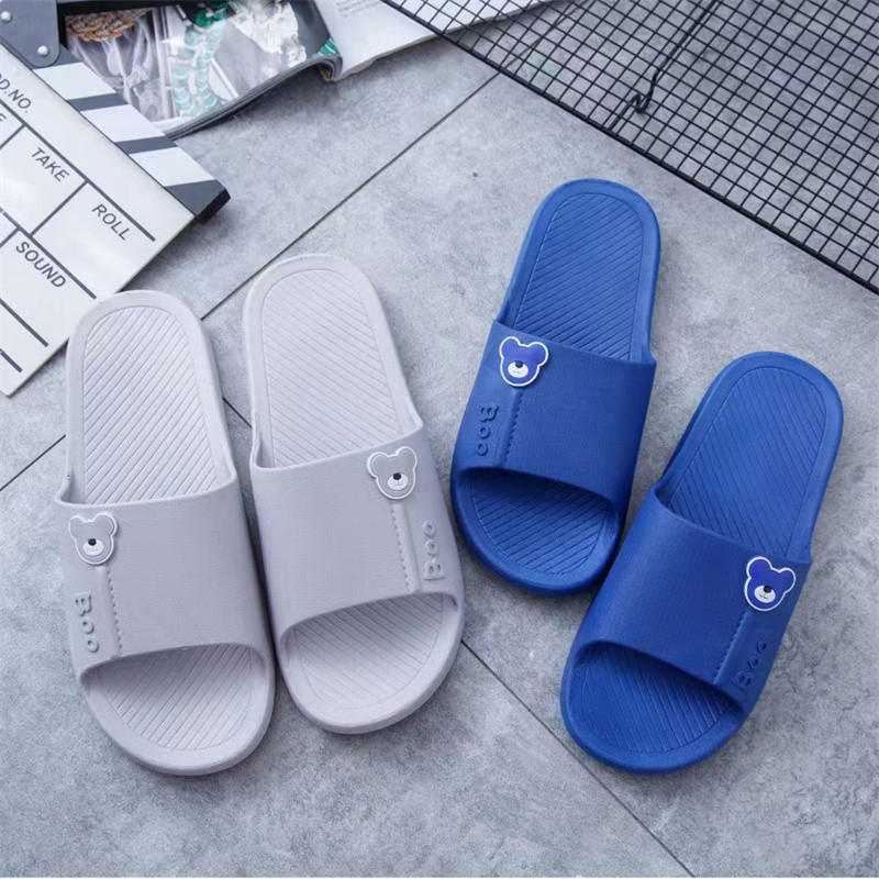 Men's Slippers Wholesale Summer Household Non-Slip Soft Bottom Slip Feeling Household PVC Home Simple Integrated Sandals Free Shipping