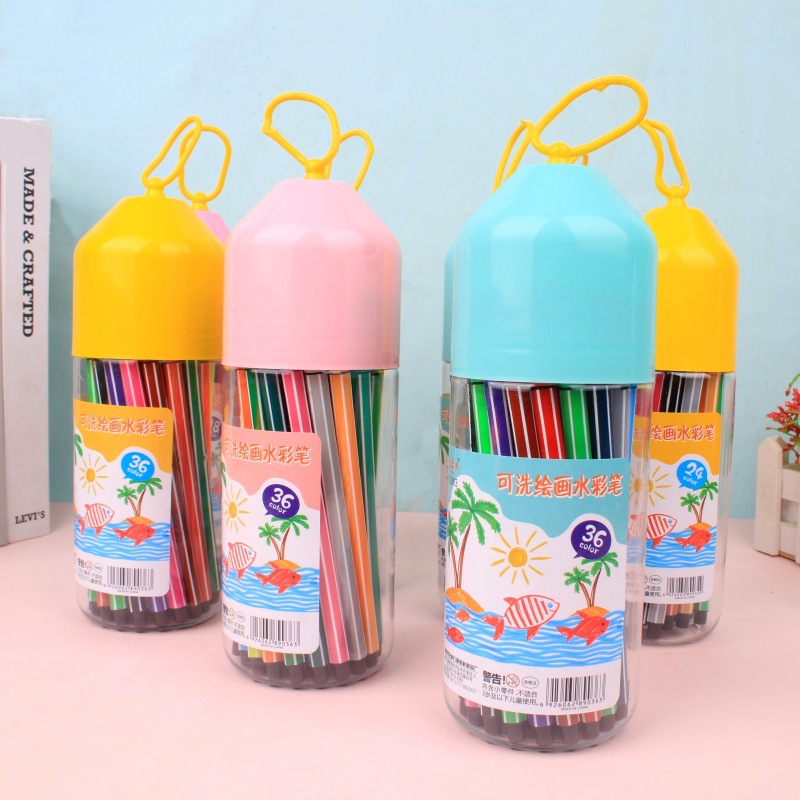 Los estudiantes pueden lavar dibujos animados para niños bolígrafo de acuarela para niños pincel de pintura de arte para niños pintura de jardín de infantes papelería premios