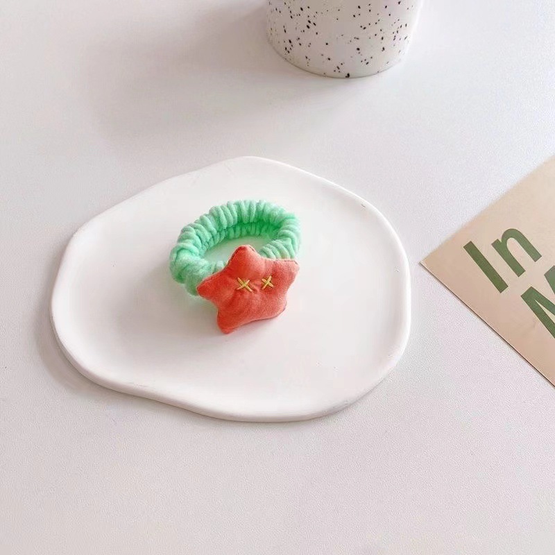 오렌지 별 머리끈