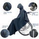 Factory direct supply Amazon wheelchair raincoat polyester disabled raincoat reflective padded elderly scooter poncho