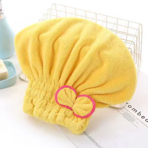 Sombrero de cabello seco de lana de coral damas arco gorro princesa engrosado absorción de agua niñas limpieza de cabello toallas de cuidado del cabello al por mayor image 8