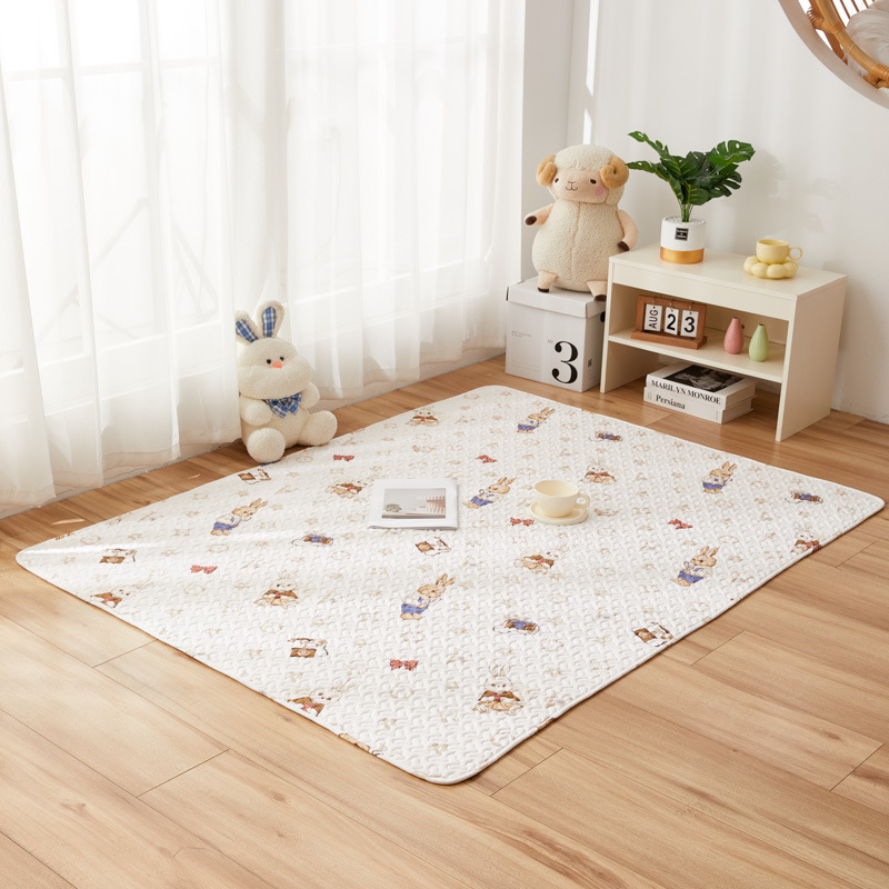 100% Cotton Foldable Machine Washable Baby Crawling Children's Room Non-Slip Floor Mat Isolation Home Use Dropshipping_voghion.com