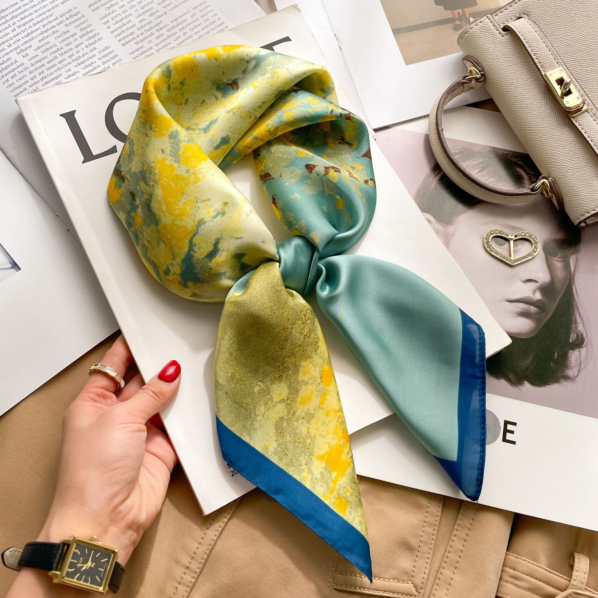 5 # 가을 자작 나무 블루 옐로우