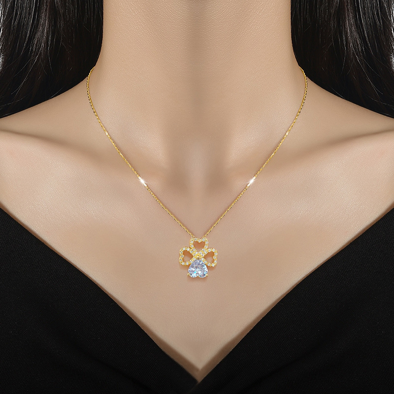 Gorgeous Diamond Collarbone Chain Necklace For Women Titanium_voghion.com