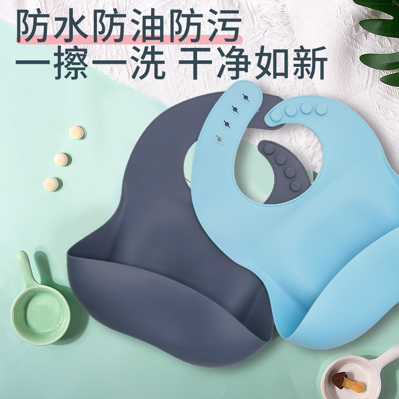Babero impermeable 3D de silicona para bebé, diseño personalizado, fácil de limpiar, fábrica de suministro directo.