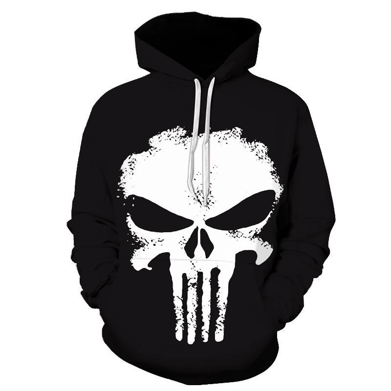 Marvel Punisher Punisher 3D Sweat Digital Printing Hooded Casual Sweat cos Anime Sweat