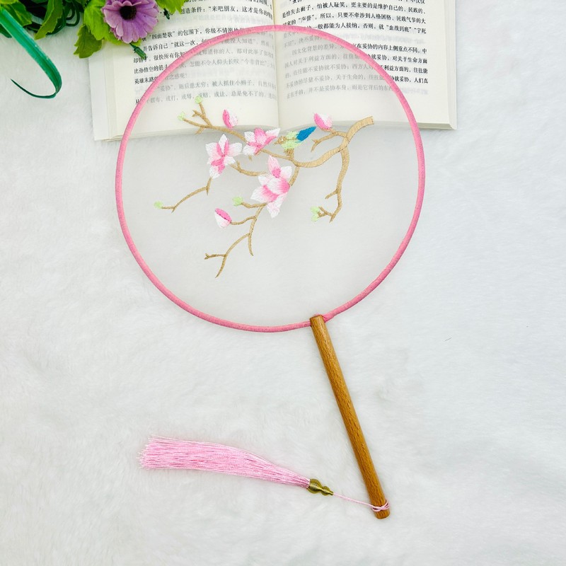 新しい片面刺繍扇子、漢服専用刺繍扇子、多用途古典露店、メーカー直販卸売|undefined