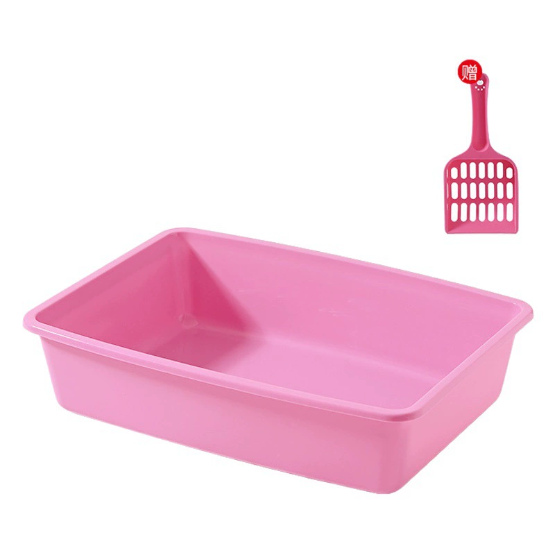 Ящик для кошачьего туалета Открытый ящик для кошачьего туалета Пластиковый таз Отправить лопату Оптовая Продажа с фабрики Миска для кошек Гнездо для домашних животных Кошачье гнездо