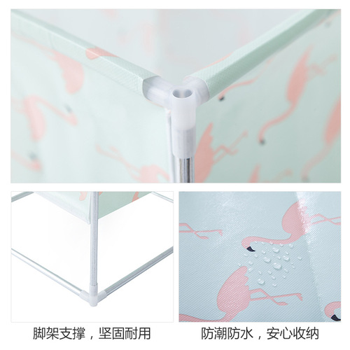 Home Cartoon Fabric Storage Basket Clothes Toy Organizing Storage Basket Multi-functional Assembly Large Capacity Dirty Clothes Basket